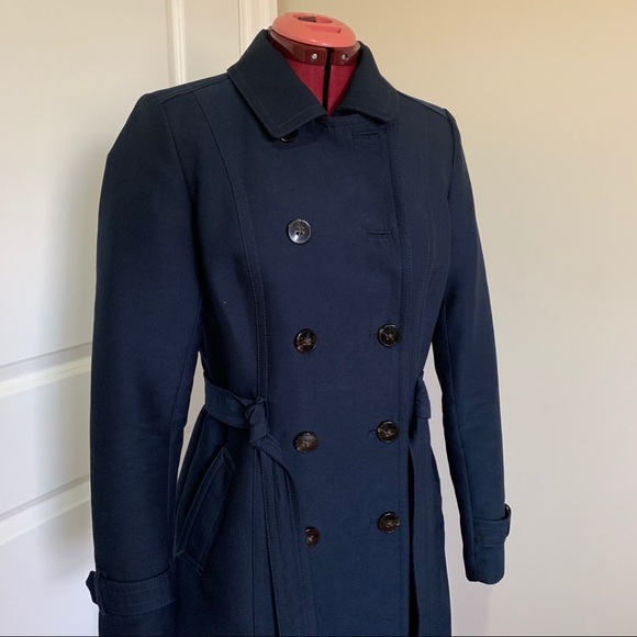 Navy blue trench coat - Picture 3 of 5